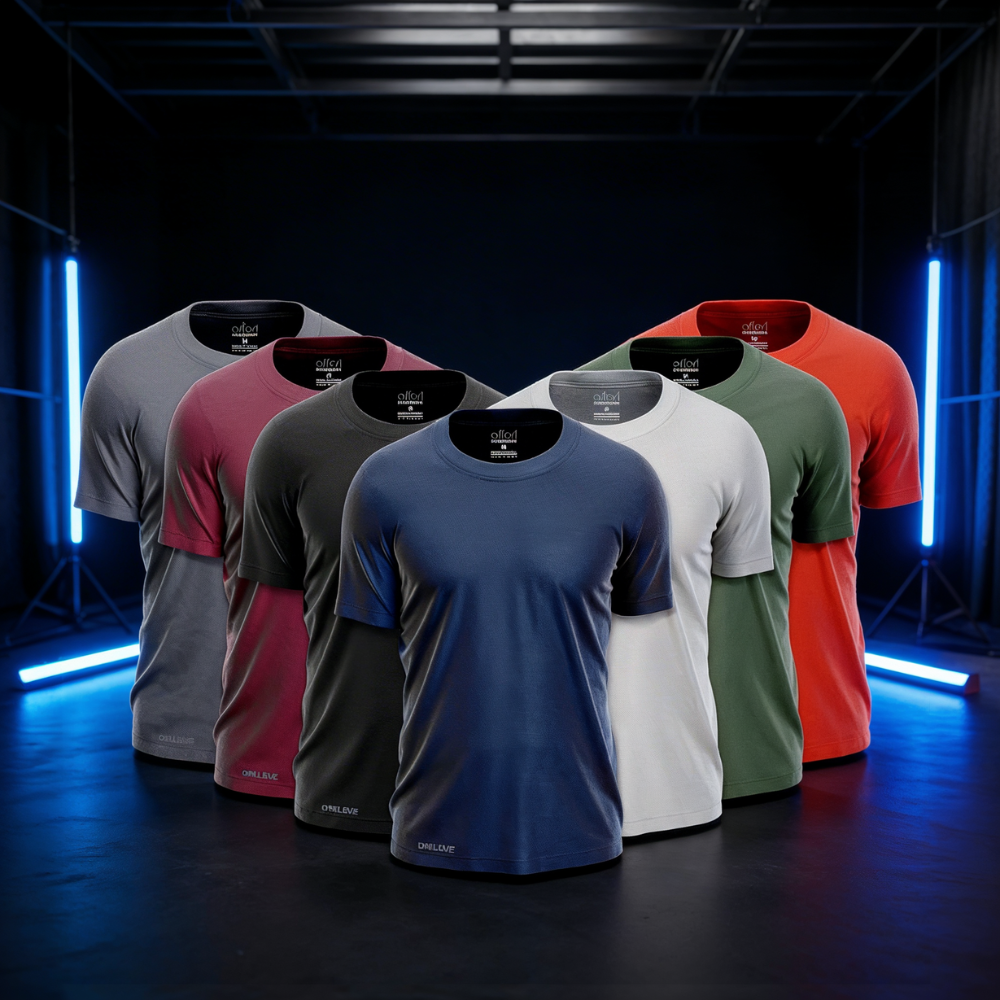 Kit 7 Camisetas Tecnológicas Fitnesmart - Anti Suor