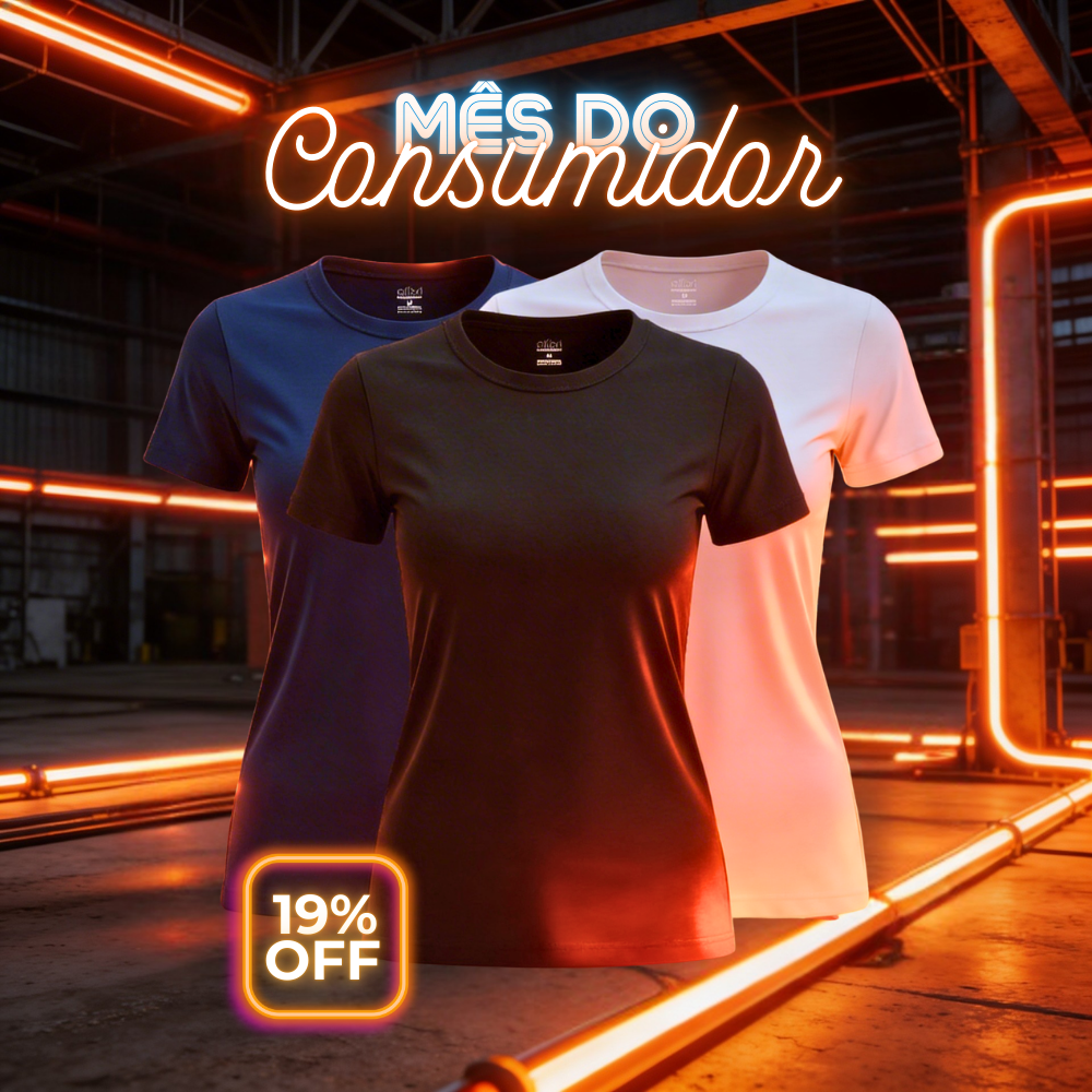 Kit 3 Camisetas tecnológicas Femininas Icetouch - Mês do Consumidor