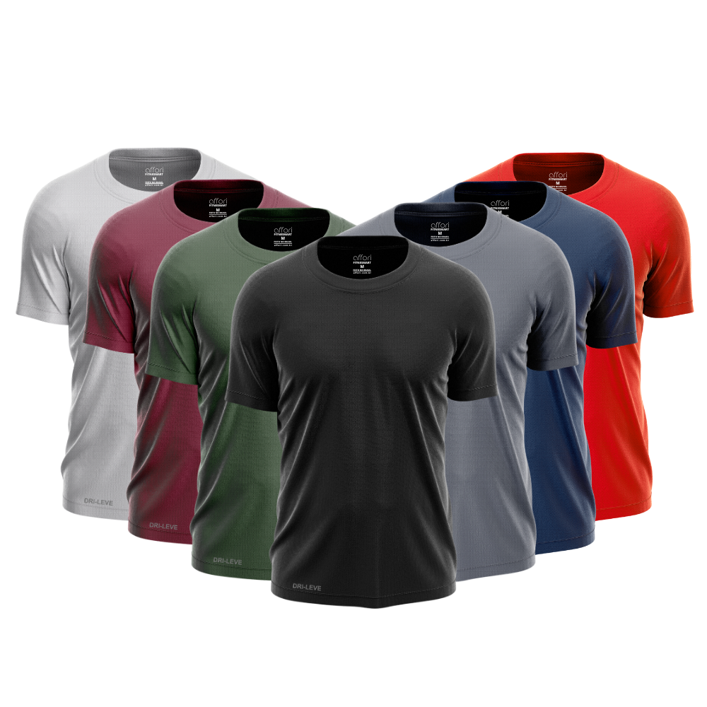 Kit 7 Camisetas Dry Fit Masculinas para Academia – Anti Suor