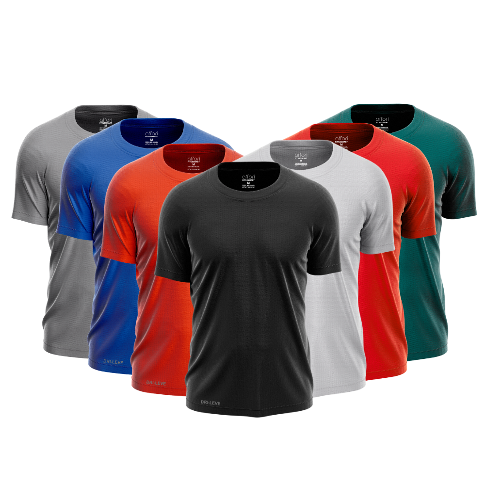 Kit 7 Camisetas Dry Fit Masculinas para Academia – Anti Suor