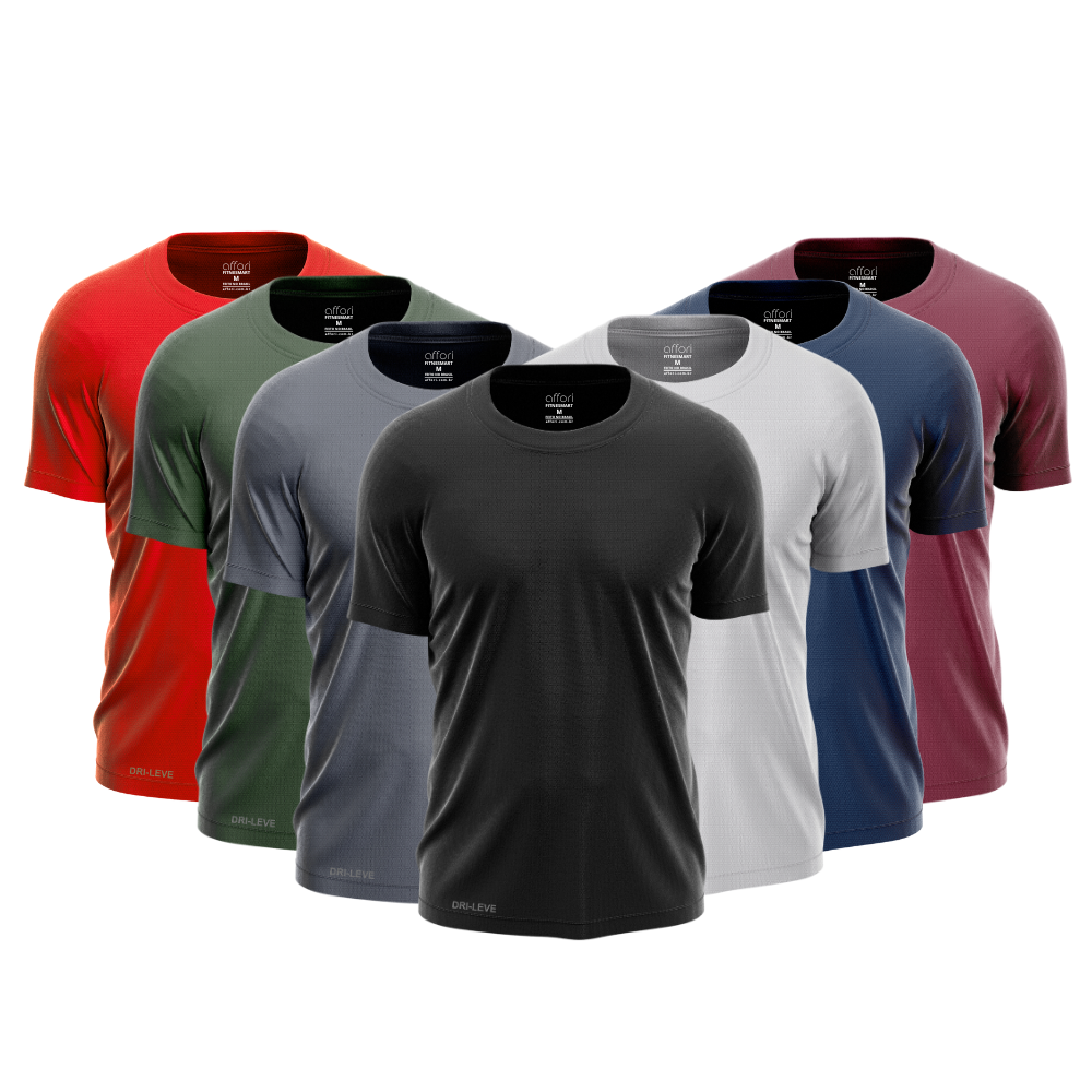 Kit 7 Camisetas Dry Fit Masculinas para Academia – Anti Suor