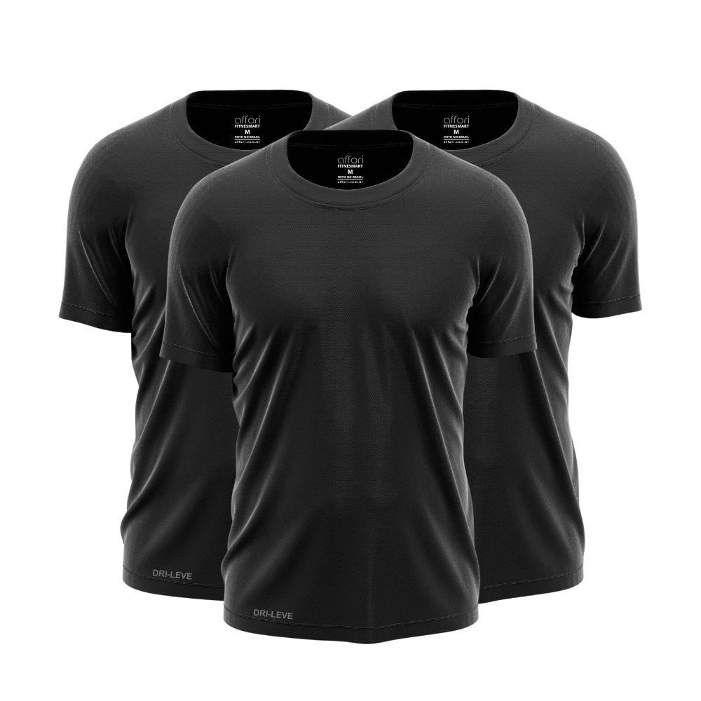 Kit 3 Camisetas Dry Fit Masculinas para Treino – Anti Suor