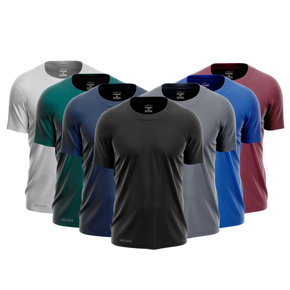 Kit 7 Camisetas Dry Fit Masculinas para Academia – Anti Suor