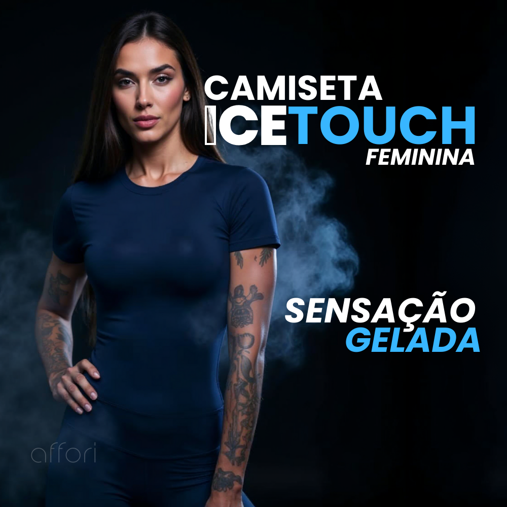 Kit 3 Camisetas tecnológicas Feminina Icetouch - Toque Gelado & Anti Odor