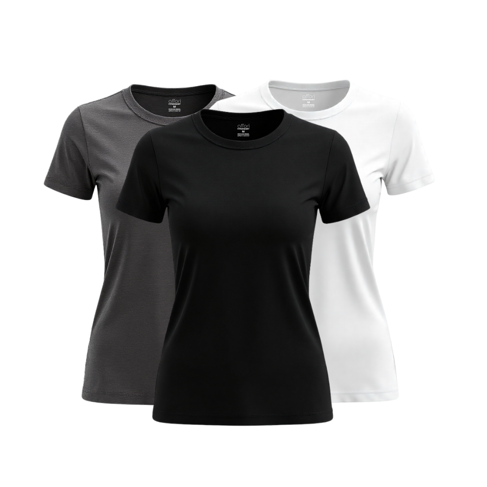 Kit 3 Camisetas tecnológicas Feminina Icetouch - Toque Gelado & Anti Odor