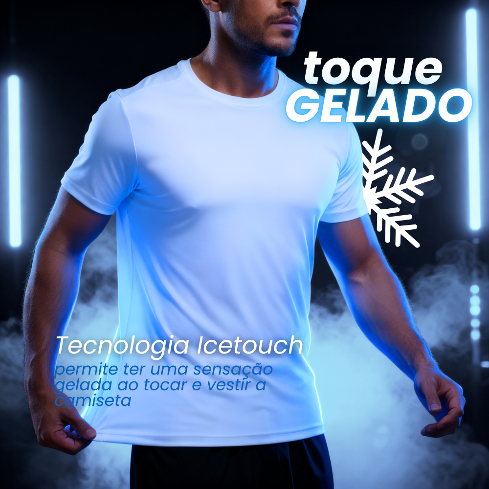 Kit 3 Camisetas Tecnológicas Masculinas IceTouch - Promoção de Natal