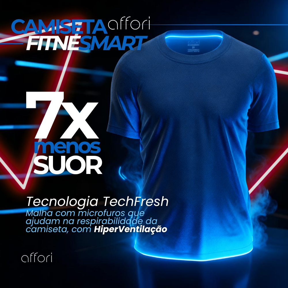 Kit 5 Camisetas Tecnológicas Masculinas FitneSmart - Promoção de Carnaval