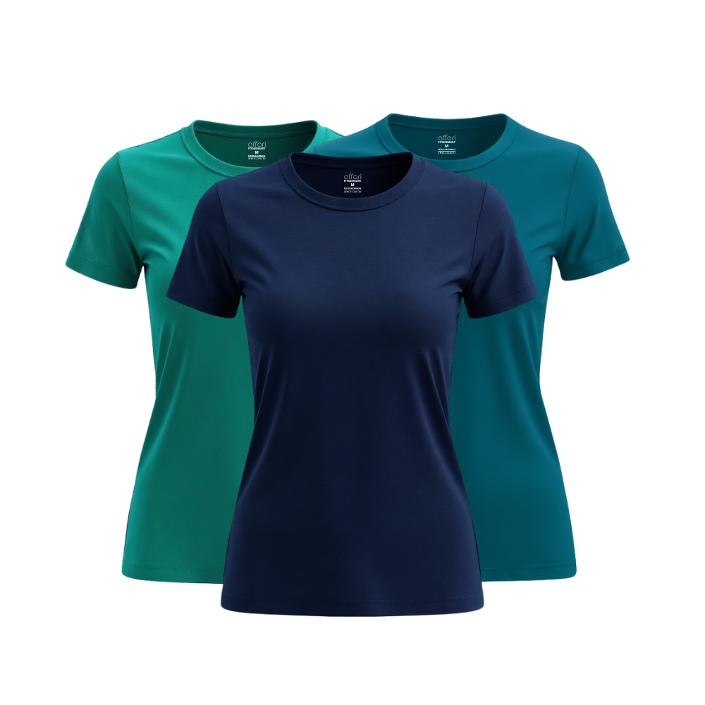 Kit 3 Camisetas tecnológicas Feminina Icetouch - Toque Gelado & Anti Odor