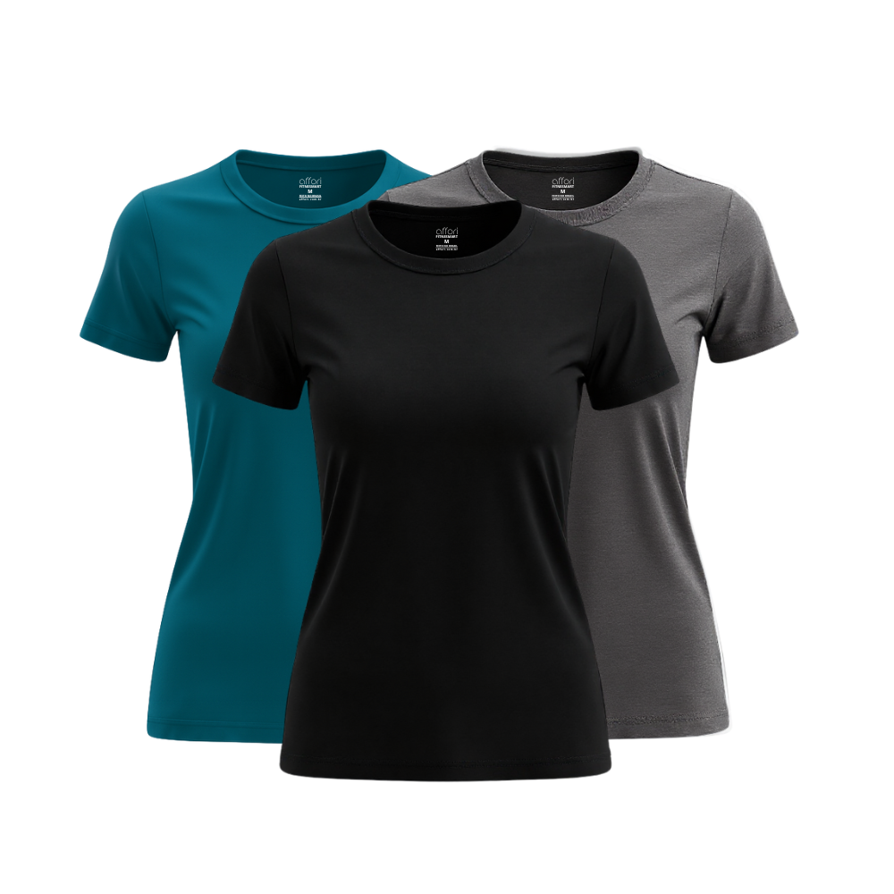 Kit 3 Camisetas tecnológicas Feminina Icetouch - Toque Gelado & Anti Odor