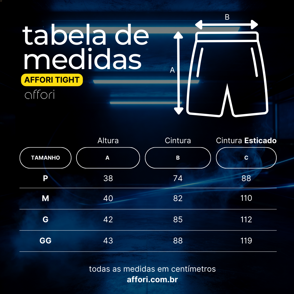 Shorts Compressão 2 em 1 - Affori Tight