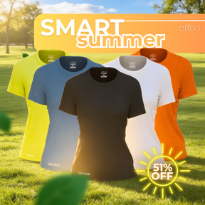 Kit 5 Camisetas Tecnológicas Femininas Fitnesmart - Promoção de Verão