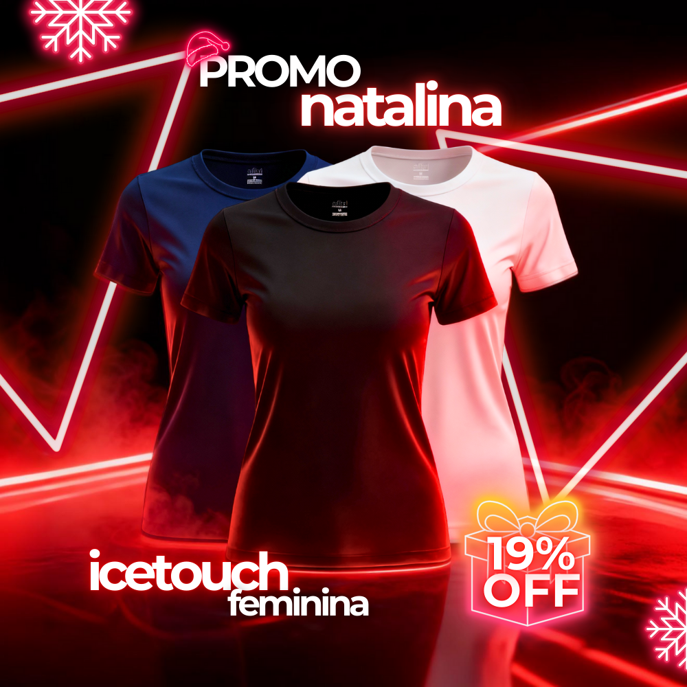 Kit 3 Camisetas tecnológicas Femininas Icetouch - Promoção de Natal