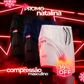 Kit 3 Shorts Compressão 2 em 1 - Promoção de Natal