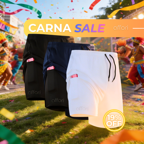 Kit 3 Shorts Compressão 2 em 1 - Promoção de Carnaval