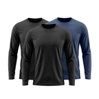Kit 3 Camisetas Manga Longa Tecnológicas ThermoShirt - Inverno Tech