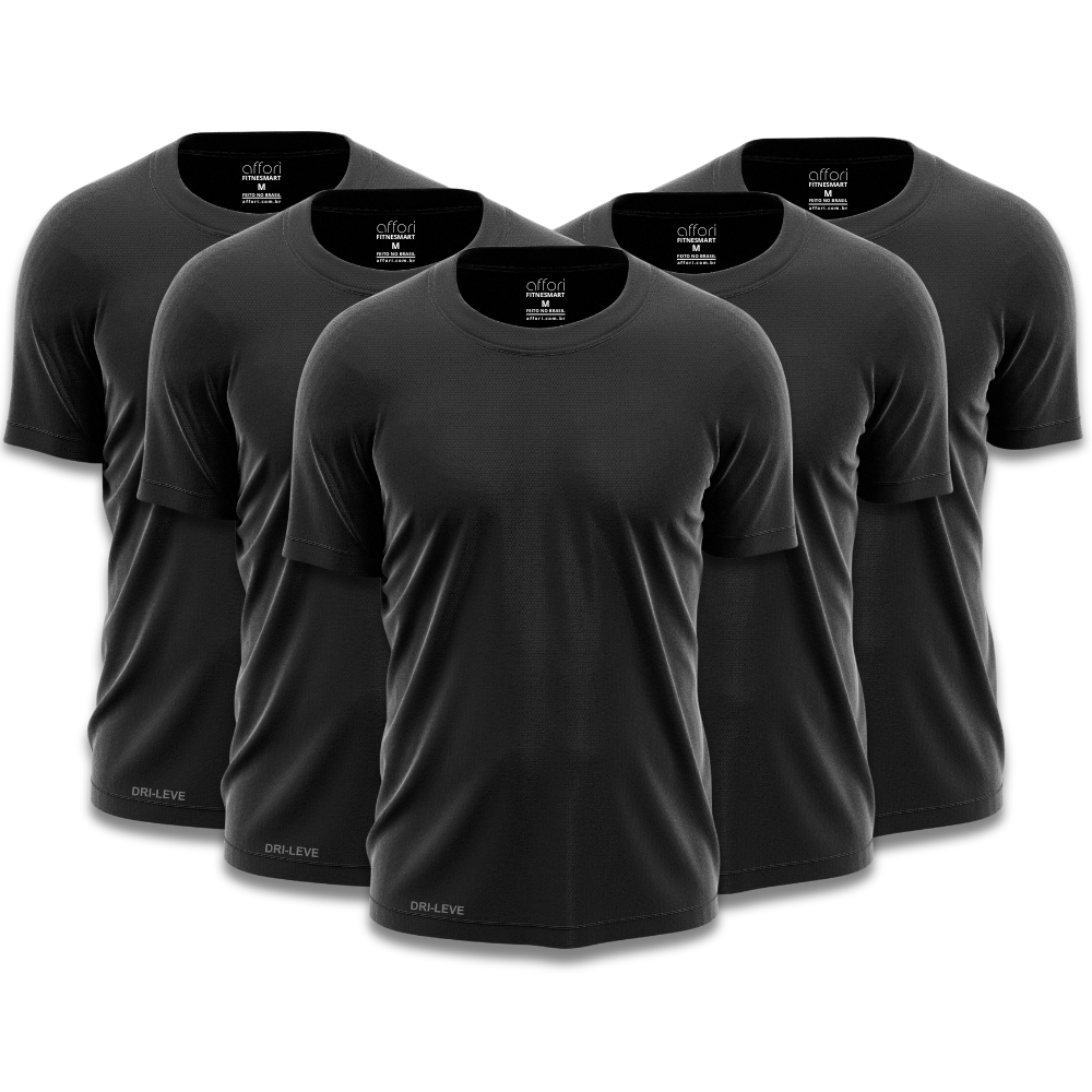 Kit 5 Camisetas Dry Fit Masculinas para Academia – Anti Suor