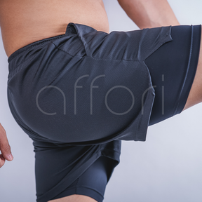 Shorts Compressão 2 em 1 - Affori Tight