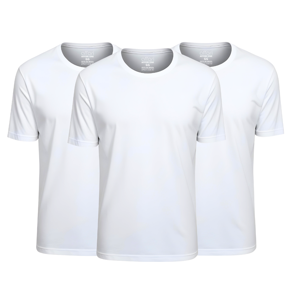 Kit 3 Camisetas Tecnológicas Toque Gelado - Ice Touch & Anti Odor