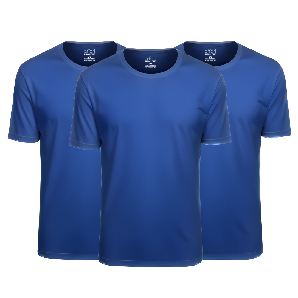 Kit 3 Camisetas Tecnológicas Toque Gelado - Ice Touch & Anti Odor