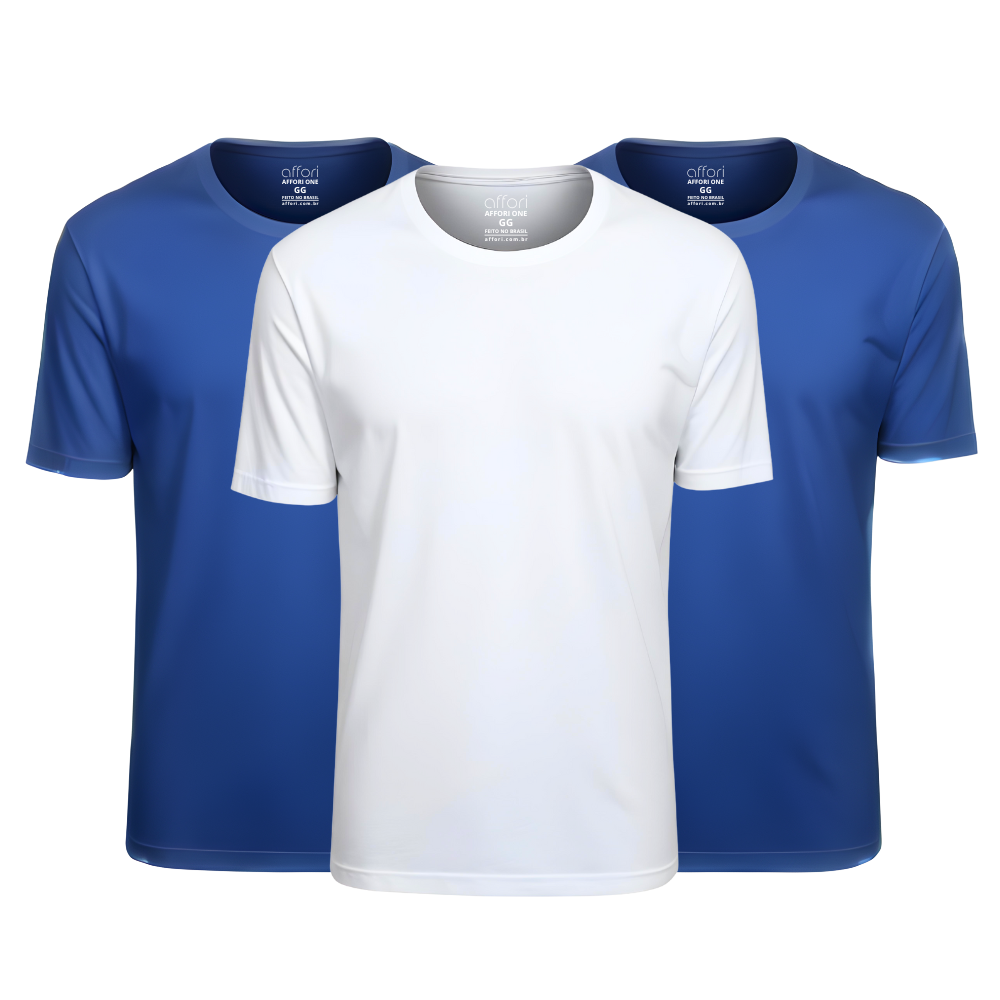 Kit 3 Camisetas Tecnológicas Toque Gelado - Ice Touch & Anti Odor