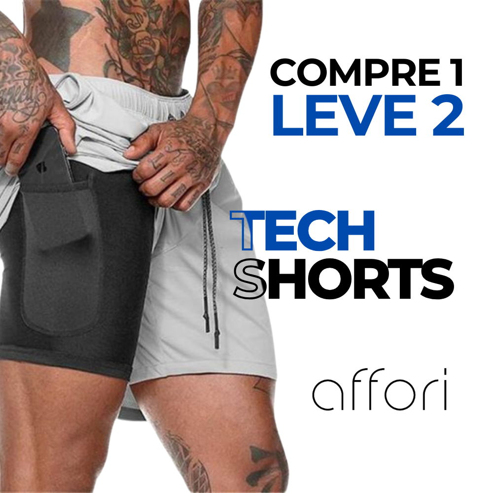 Shorts Tecnológico de Compressão - Compre 1 Leve 2