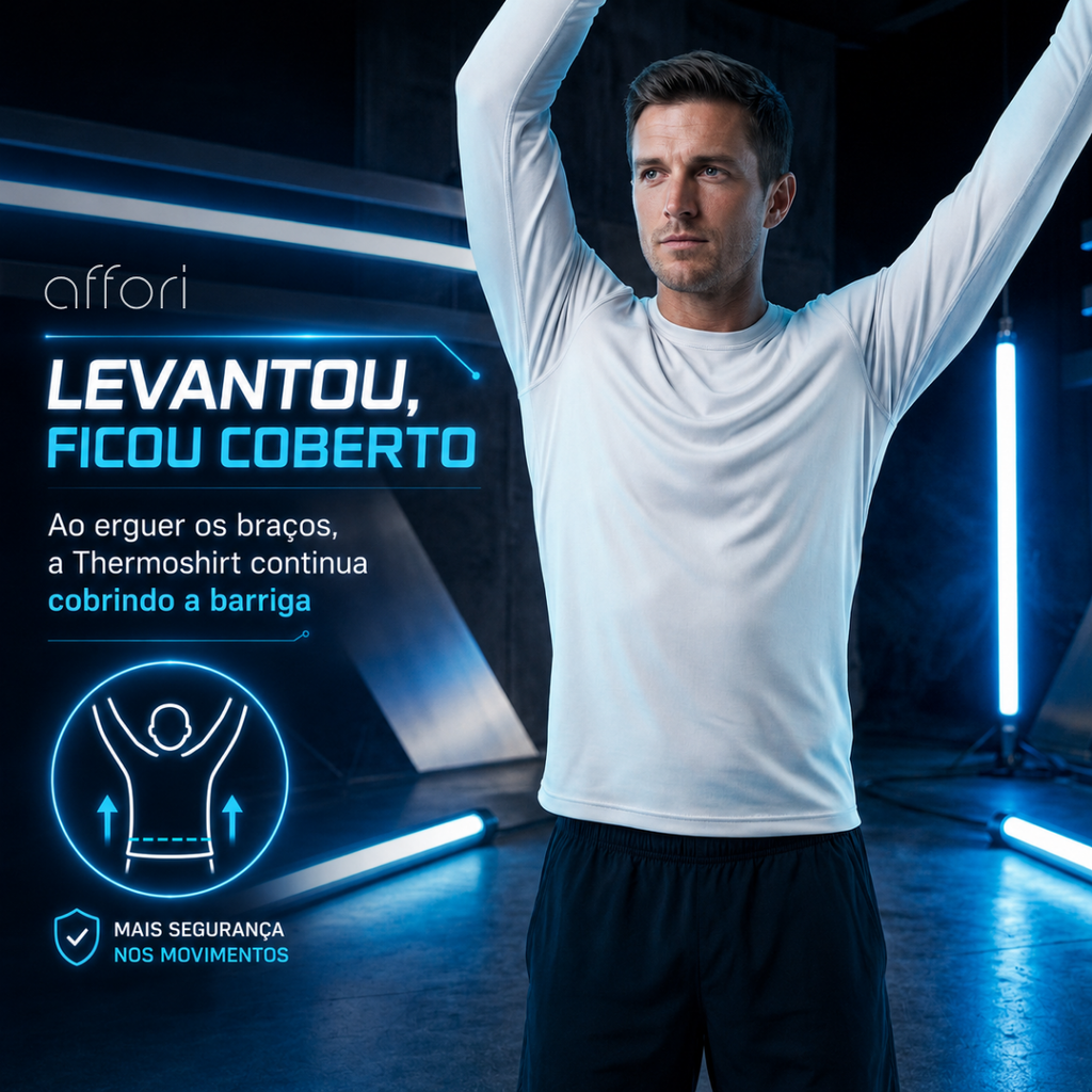 Kit 3 Camisetas Manga Longa Tecnológicas ThermoShirt - Inverno Tech