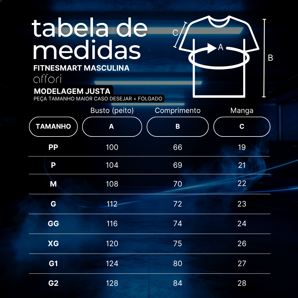 Kit 3 Camisetas Tecnológicas Masculinas FitneSmart - Anti-Suor