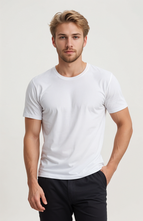 Camiseta Básica Masculina Algodão Gola U - Basic T-shirt