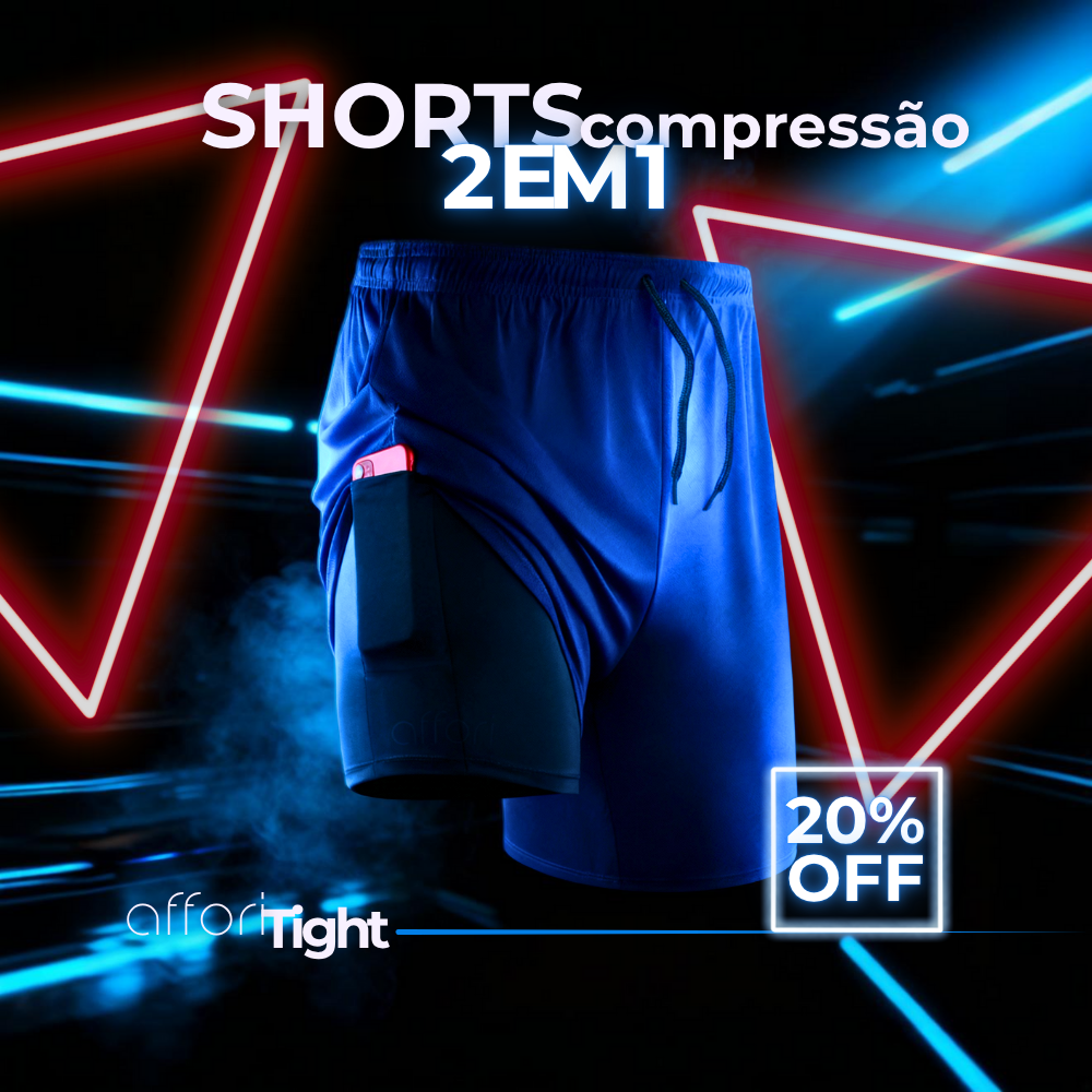 Kit 3 Shorts Compressão 2 em 1 - Outonosmart
