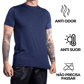 Kit Camiseta e Shorts 2 em 1 Tecnológico - Anti Suor e Compressão