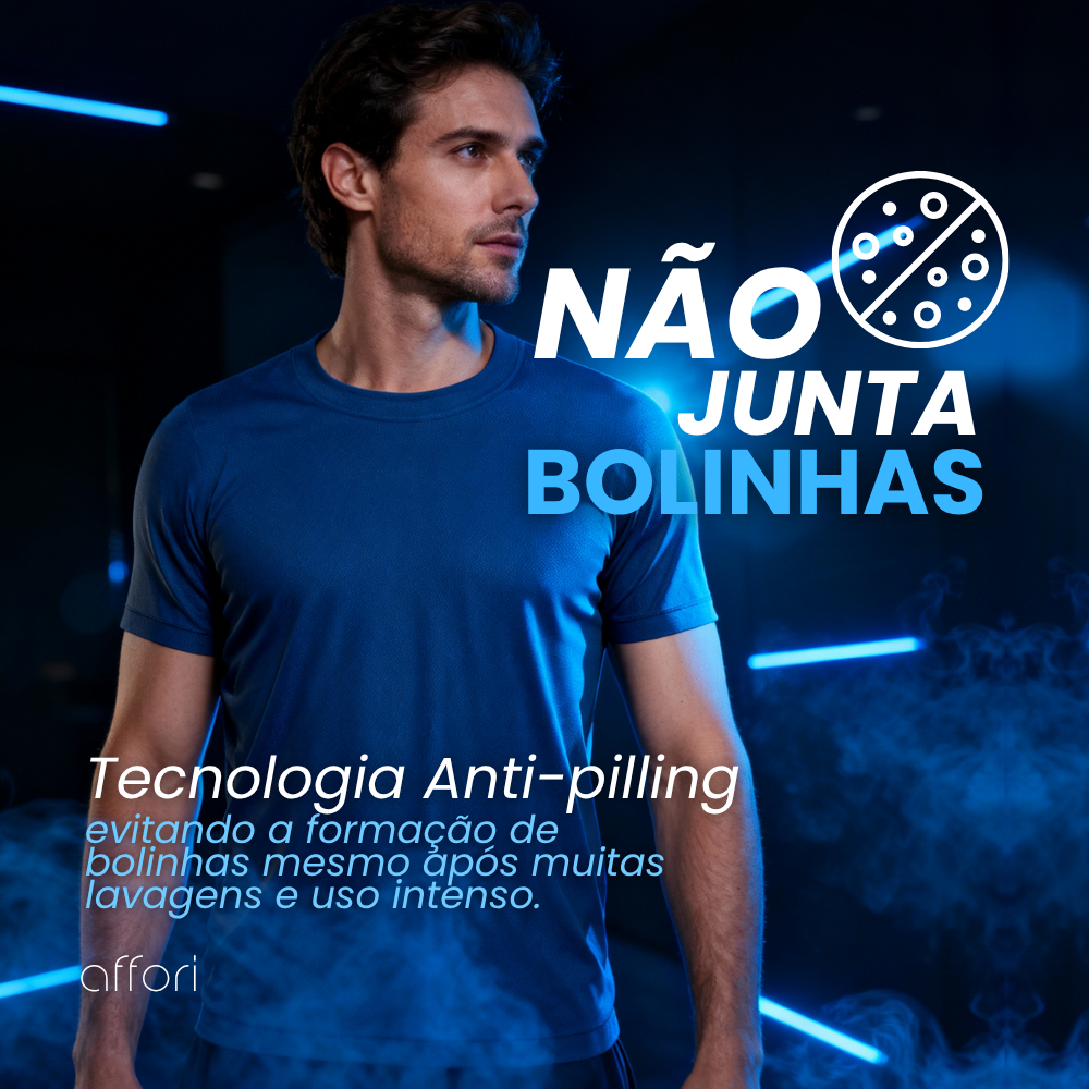Kit 3 Camisetas Tecnológicas Masculinas FitneSmart - Anti-Suor