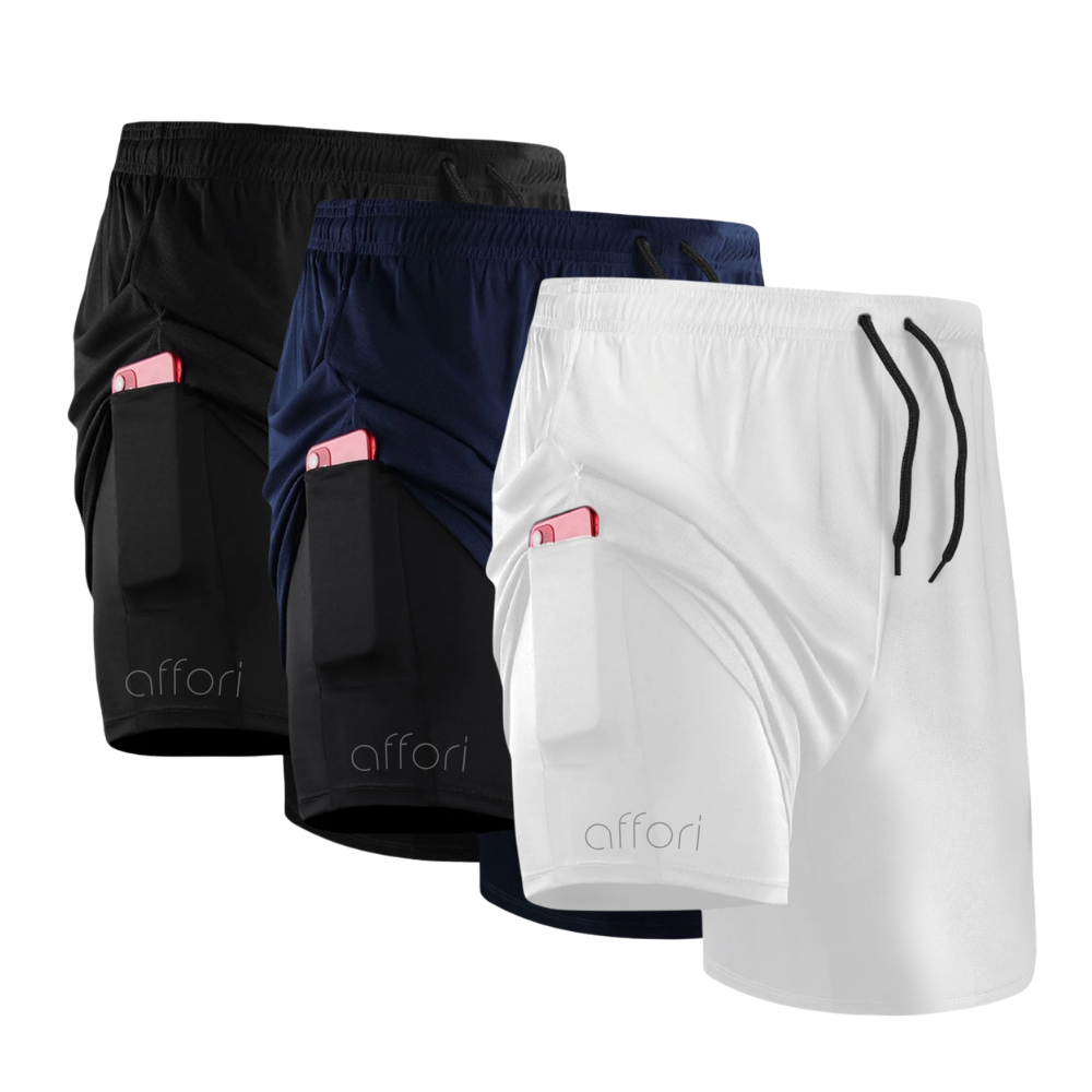 Kit 3 Shorts Compressão 2 em 1 - InvernoTech