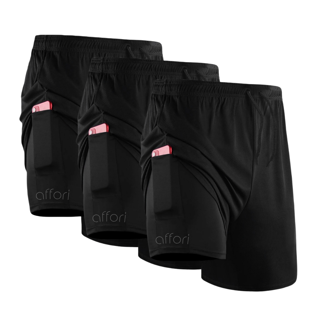 Kit 3 Shorts Compressão 2 em 1 - InvernoTech