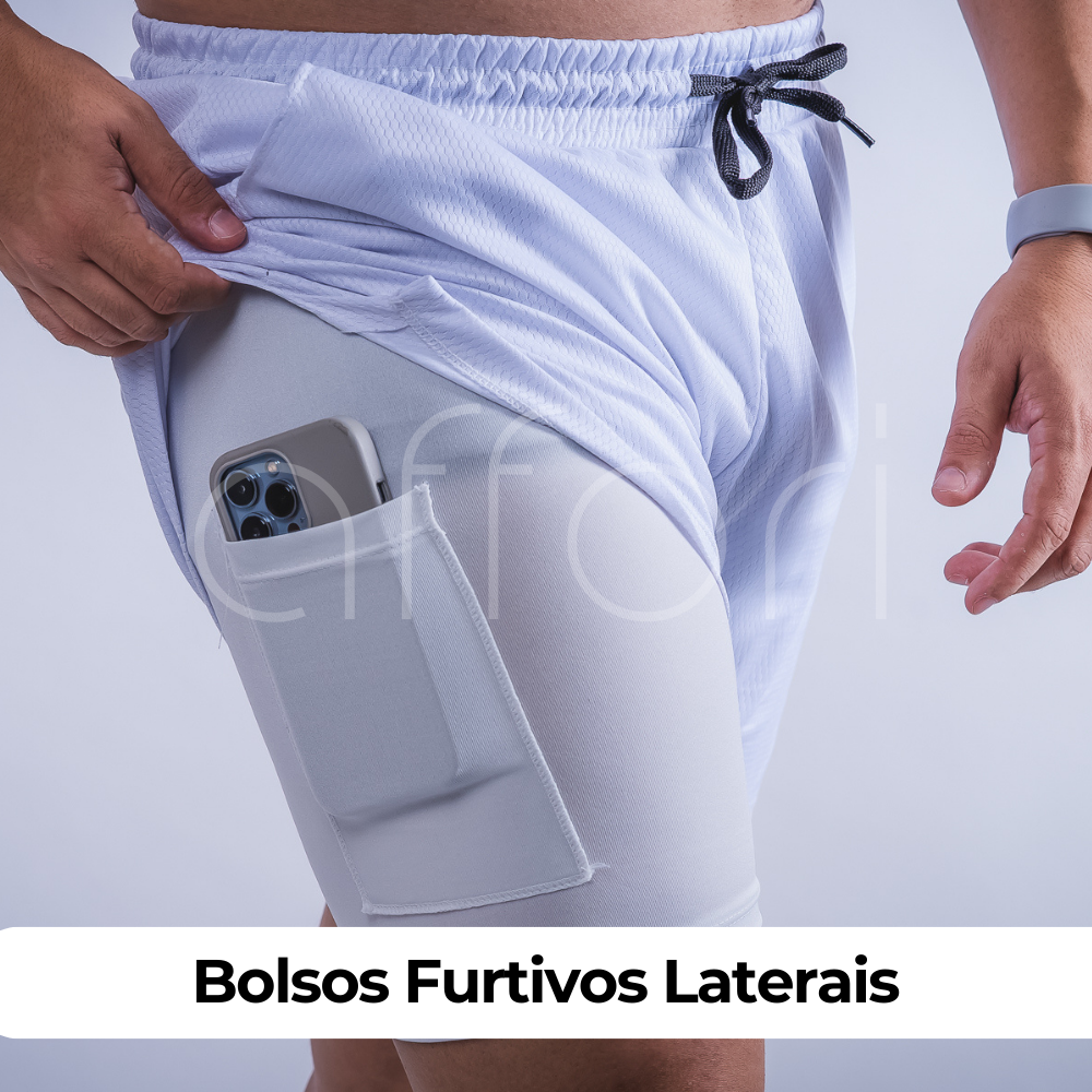 Pague 2 Leve 3 - Shorts Compressão 2 em 1 Affori Tight