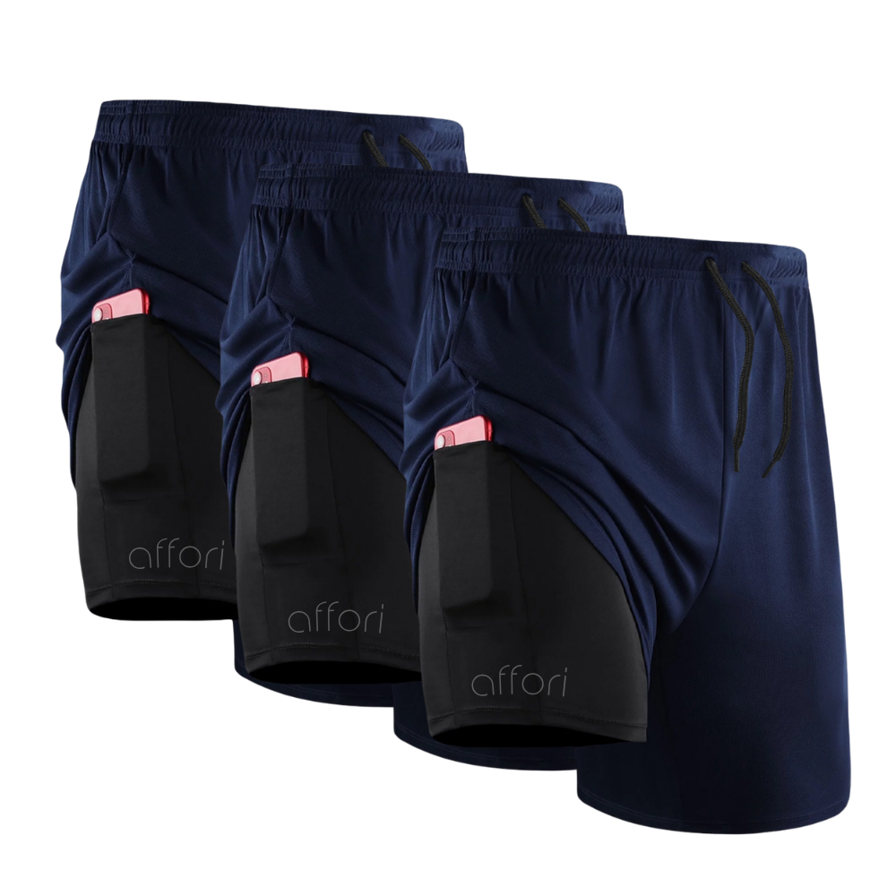 Kit 3 Shorts Compressão 2 em 1 - InvernoTech