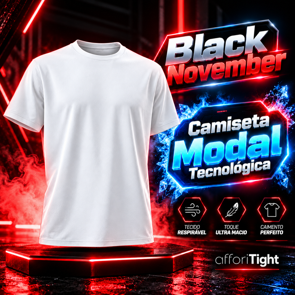 Camiseta Modal Tecnológica Anti Odor - Modal One | Black November