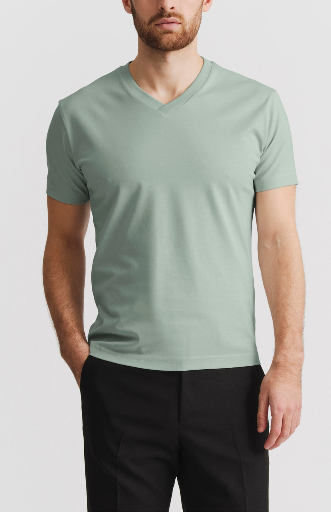 Camiseta Masculina Algodão Egípcio Gola V - Premium T-shirt