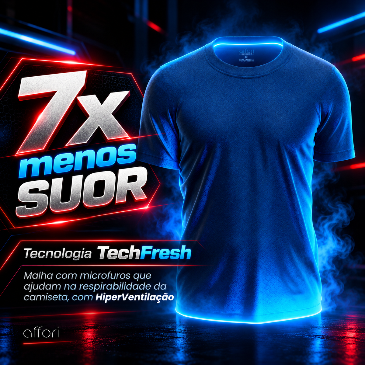 Camiseta Tecnológica Anti Suor - Fitnesmart | Black November