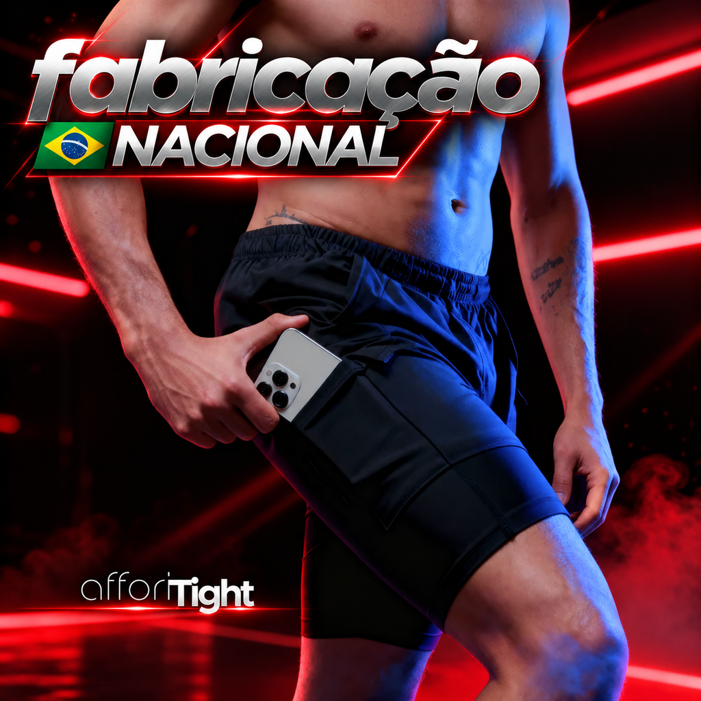 Shorts Compressão 2 em 1 - Affori Tight | Black November