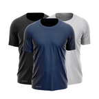 Kit 3 Camisetas Tecnológicas Masculinas FitneSmart - Anti-Suor