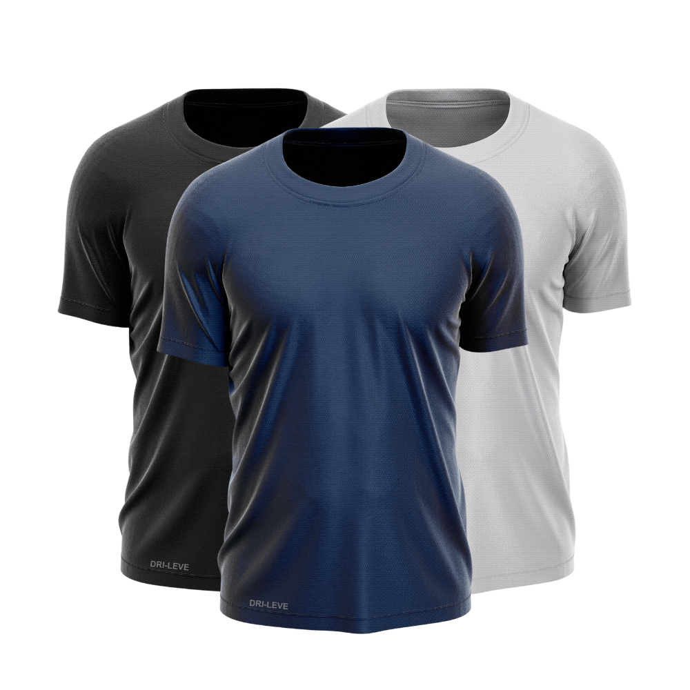 Kit 3 Camisetas Tecnológicas FitneSmart - Anti-Suor