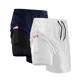 Kit 2 Shorts Compressão 2 em 1 - Affori Tight