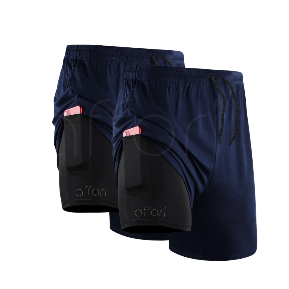 Kit 2 Shorts Compressão 2 em 1 - Affori Tight