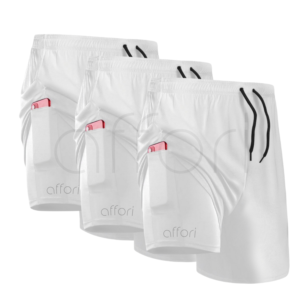 Kit 3 Shorts Compressão 2 em 1 - Affori