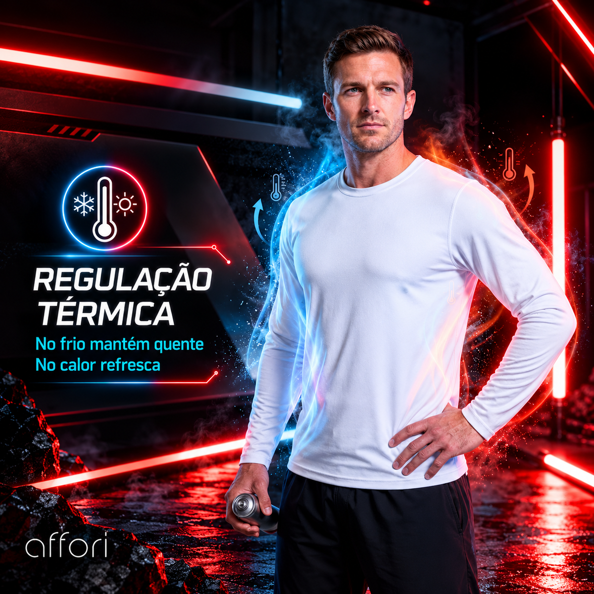 Camiseta Manga Longa Tecnológicas - ThermoShirt | Black November