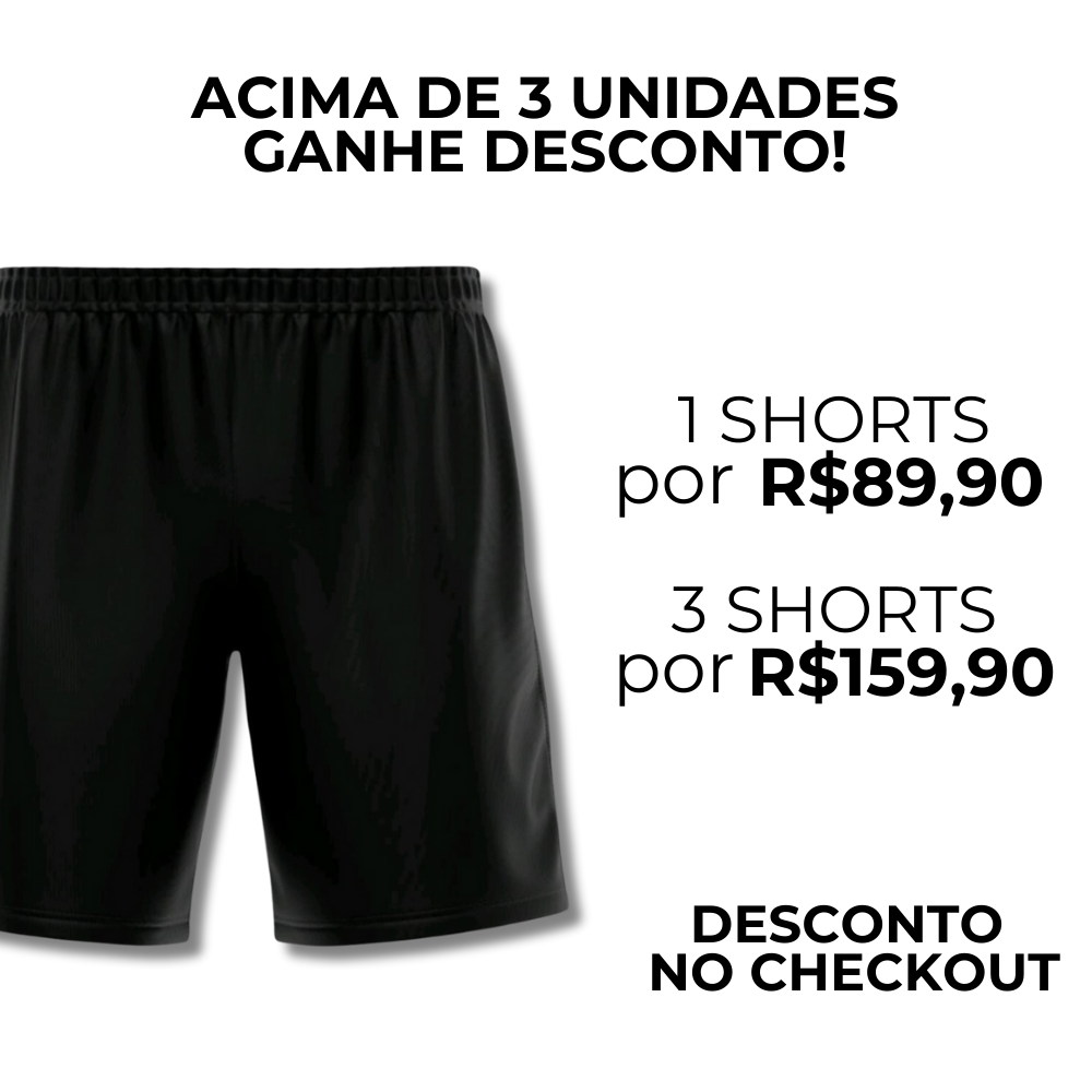 Shorts Masculino Tecnológico Fitnesmart - Anti Suor e Odor