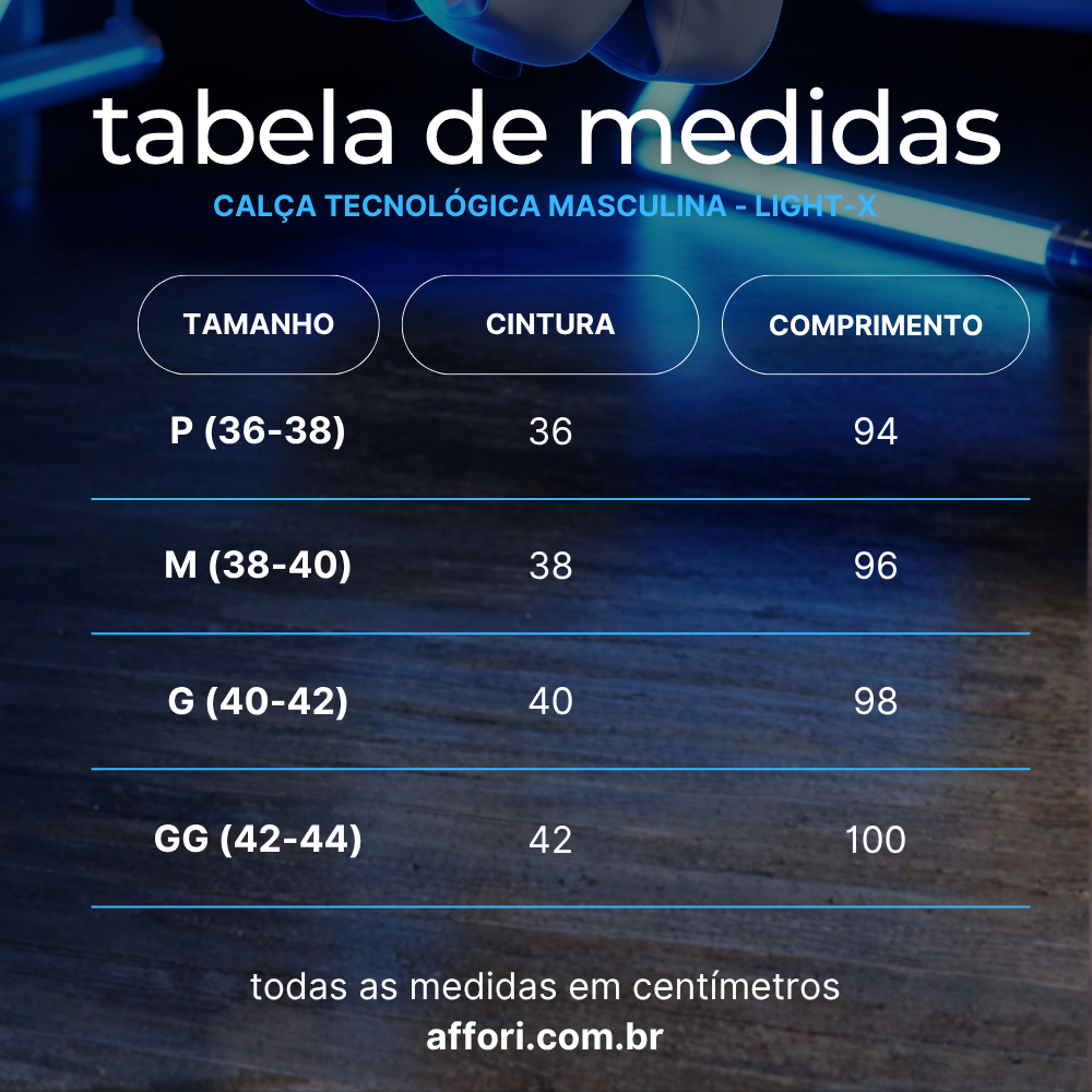 Kit 3 Calças Masculinas Tecnológicas - Light-X
