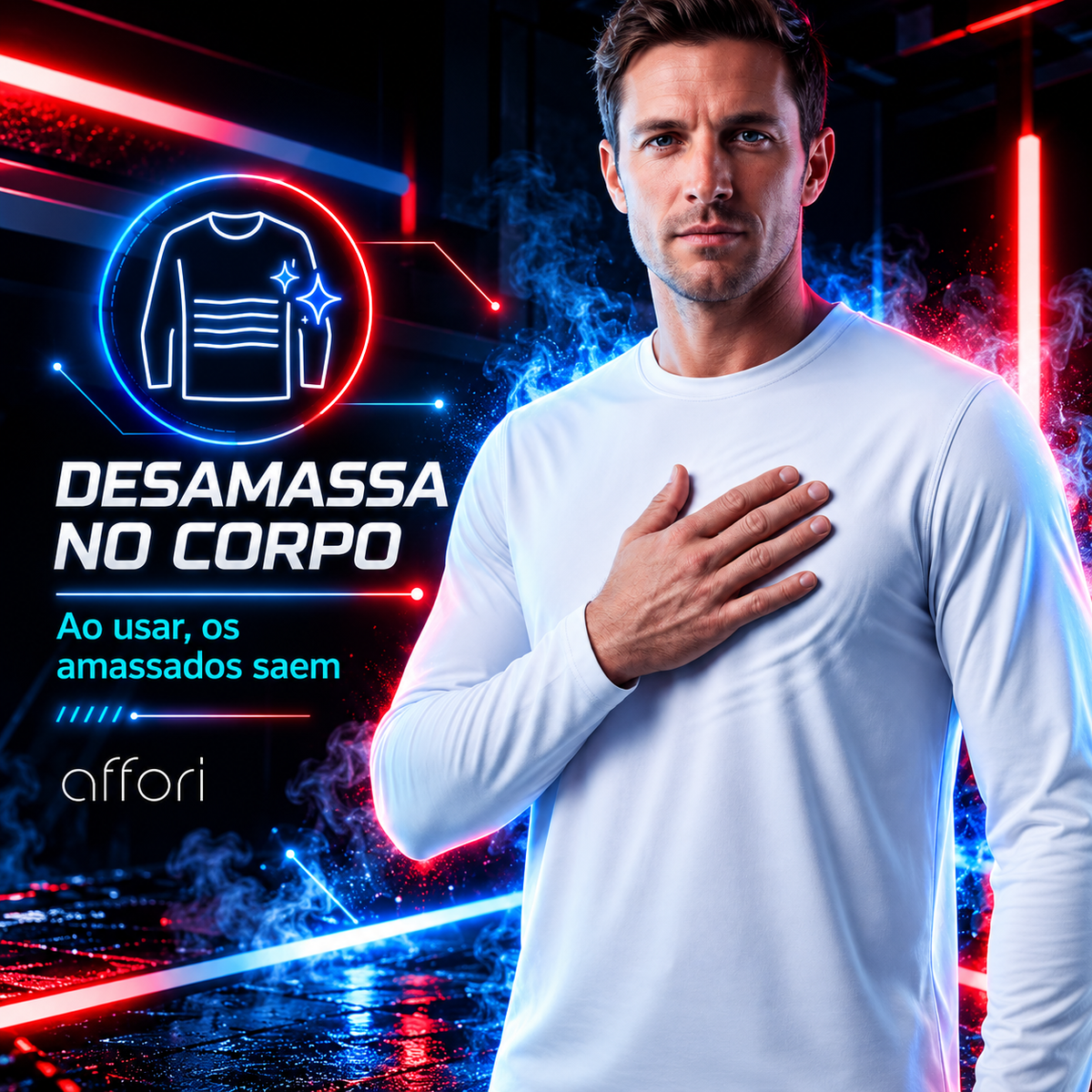 ThermoShirt com tecnologia que ajuda a desamassar no corpo