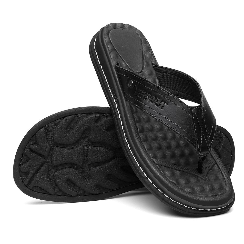 Chinelo Masculino Confort Em Couro - Old Men