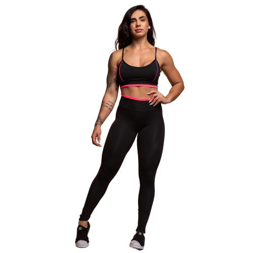 Conjunto Fitness Feminino - Top e Calça Legging Megan Line